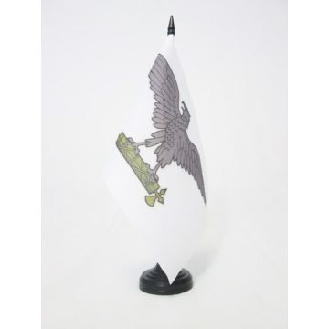 DRAPEAU DE TABLE AIGLE SUR FAISCEAU RSI 21x14cm - PETIT DRAPEAUX DE BUREAU RÍ?PUBLIQUE SOCIALE ITALIENNE 14 x 21 cm