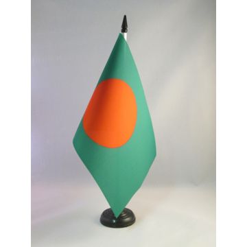 DRAPEAU DE TABLE BANGLADESH 21x14cm - PETIT DRAPEAUX DE BUREAU BANGLADAIS 14 x 21 cm