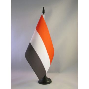 DRAPEAU DE TABLE YÉMEN 21x14cm - PETIT DRAPEAUX DE BUREAU YÉMÉNITE 14 x 21 cm