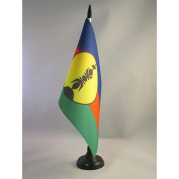 DRAPEAU DE TABLE NOUVELLE CALÉDONIE 21x14cm - PETIT DRAPEAUX DE BUREAU NÉO-CALÉDONIEN - FRANCE 14 x 21 cm