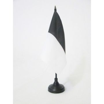 DRAPEAU DE TABLE CANTON DE FRIBOURG 15x15cm - PETIT DRAPEAUX DE BUREAU FREIBURG - FR SUISSE 15 x 15 cm