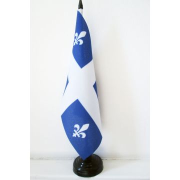 DRAPEAU DE TABLE QUÉBEC 21x14cm - PETIT DRAPEAUX 14 x 21 cm QUÉBÉCOIS - CANADA - Bureau