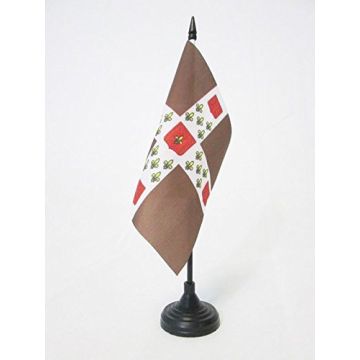 DRAPEAU DE TABLE ORDONNANCE DU RÍ?GIMENT DE NAVARRE 1558-1793 15x15cm - PETIT DRAPEAUX DE BUREAU INFANTERIE DU ROYAUME DE FRANCE 15 x 15 cm