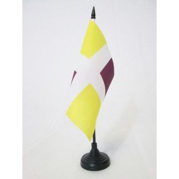 DRAPEAU DE TABLE ORDONNANCE DU RÍ?GIMENT DE BÍ?ARN 1763 Í? 1791 15x15cm - PETIT DRAPEAUX DE BUREAU BALAGNY 15 x 15 cm