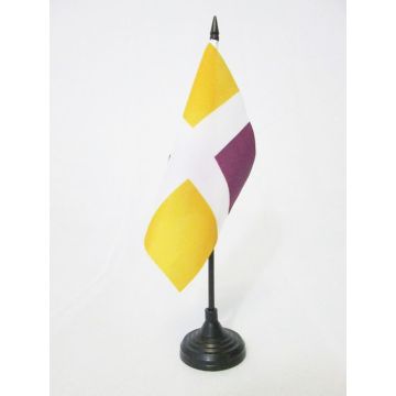 DRAPEAU DE TABLE ORDONNANCE DU RÍ?GIMENT DE FLANDRE 1597-1791 15x15cm - PETIT DRAPEAUX DE BUREAU SAULT 15 x 15 cm
