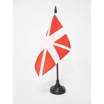 DRAPEAU DE TABLE ORDONNANCE DU RÍ?GIMENT DE PICARDIE 1780-1791 15x15cm - PETIT DRAPEAUX DE BUREAU PROVENCE 15 x 15 cm