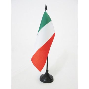 DRAPEAU DE TABLE ITALIE RÍ?PUBLIQUE CISALPINE 15x15cm - PETIT DRAPEAUX DE BUREAU ITALIEN ANCIEN 15 x 15 cm