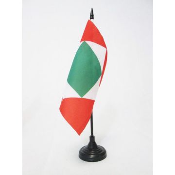 DRAPEAU DE TABLE RÍ?PUBLIQUE ITALIENNE 1802-1805 15x15cm - PETIT DRAPEAUX DE BUREAU ITALIE 15 x 15 cm