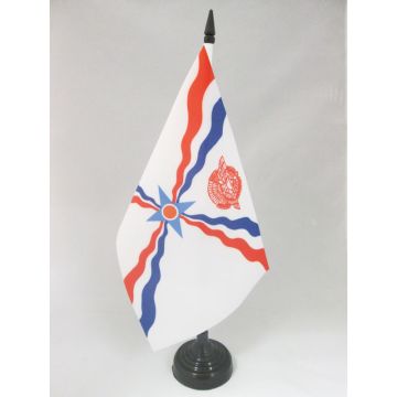 DRAPEAU DE TABLE ASSYRIE 21x14cm - PETIT DRAPEAUX DE BUREAU ASSYRIEN 14 x 21 cm
