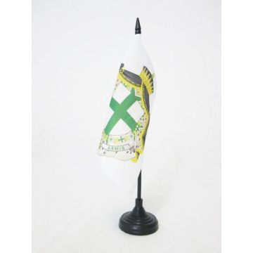 DRAPEAU DE TABLE ORDRE DE SAINT-LAZARE DE JÍ?RUSALEM 15x15cm - PETIT DRAPEAUX DE BUREAU DES LAZARITES 15 x 15 cm