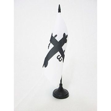 DRAPEAU DE TABLE ROYAUME DES ASTURIES 718-910 15x15cm - PETIT DRAPEAUX DE BUREAU ASTURIEN 15 x 15 cm