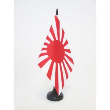 DRAPEAU DE TABLE JAPON WWI 21x14cm - PETIT DRAPEAUX DE BUREAU JAPONAIS 14 x 21 cm
