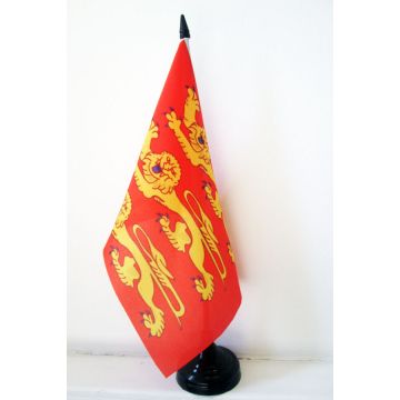 DRAPEAU DE TABLE HAUTE-NORMANDIE 21x14cm - PETIT DRAPEAUX 14 x 21 cm HAUT-NORMAND - FRANCE - Bureau