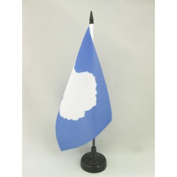 DRAPEAU DE TABLE ANTARTIQUE 21x14cm - PETIT DRAPEAUX DE BUREAU ANTARTIQUE 14 x 21 cm