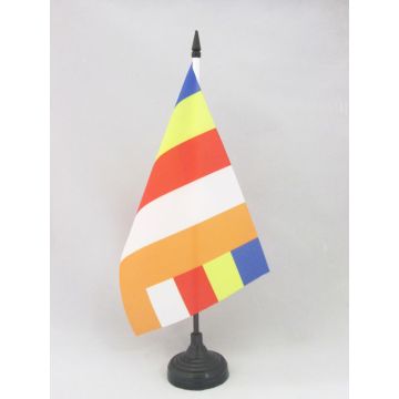 DRAPEAU DE TABLE BOUDDHISTE 21x14cm - PETIT DRAPEAUX DE BUREAU BOUDDHISTE - TIBET 14 x 21 cm