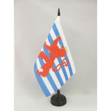 DRAPEAU DE TABLE LUXEMBOURG AVEC LION 21x14cm - PETIT DRAPEAUX DE BUREAU LUXEMBOURGEOIS 14 x 21 cm