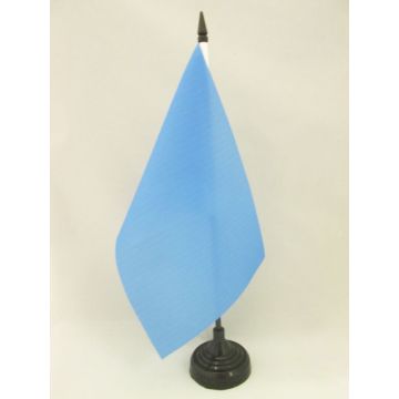 DRAPEAU DE TABLE UNICOLORE BLEU 21x14cm - PETIT DRAPEAUX DE BUREAU DE COULEUR BLEUR 14 x 21 cm