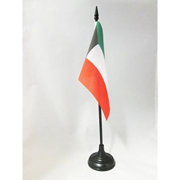DRAPEAU DE TABLE KOWEÏT 15x10cm - PETIT DRAPEAUX DE BUREAU KOWEÏTIEN 10 x 15 cm