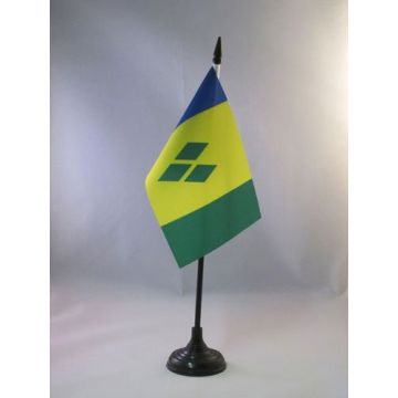 DRAPEAU DE TABLE SAINT VINCENT 15x10cm - PETIT DRAPEAUX DE BUREAU SAINT-VINCENTAIS 10 x 15 cm