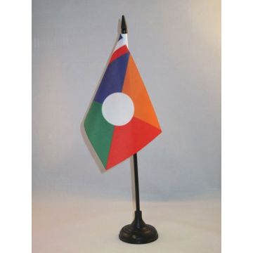 DRAPEAU DE TABLE LA RÉUNION 15x10cm - PETIT DRAPEAUX DE BUREAU RÉUNIONAIS - FRANCE 10 x 15 cm