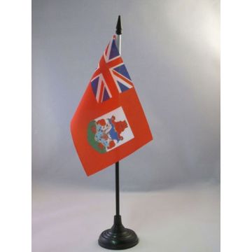 DRAPEAU DE TABLE BERMUDES 15x10cm - PETIT DRAPEAUX DE BUREAU DES BERMUDES 10 x 15 cm
