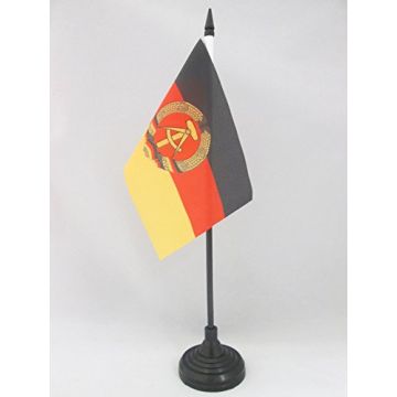DRAPEAU DE TABLE ALLEMAGNE DE L\'EST 15x10cm - PETIT DRAPEAUX DE BUREAU ALLEMAND - RDA 10 x 15 cm