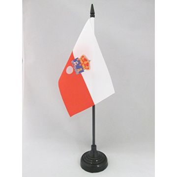 DRAPEAU DE TABLE CANTABRIE 15x10cm - PETIT DRAPEAUX DE BUREAU DE CANTABRIA - ESPAGNE 10 x 15 cm