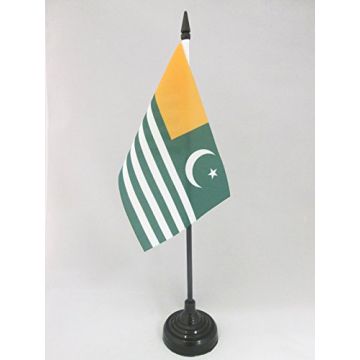 DRAPEAU DE TABLE AZAD CACHEMIRE 15x10cm - PETIT DRAPEAUX DE BUREAU CACHEMIRE LIBRE 10 x 15 cm
