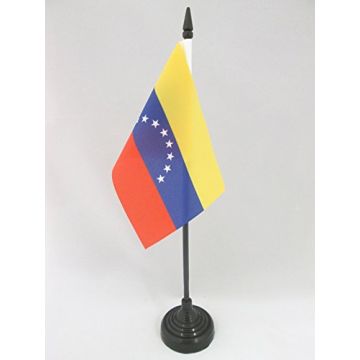 DRAPEAU DE TABLE VÉNÉZUELA SANS ECUSSON 15x10cm - PETIT DRAPEAUX DE BUREAU VÉNÉZUELIEN 8 ÉTOILES 10 x 15 cm