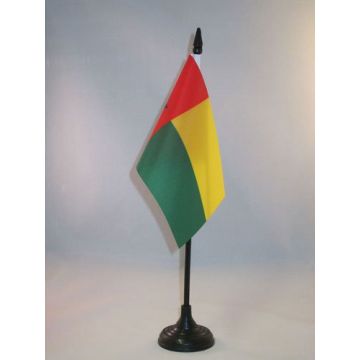 DRAPEAU DE TABLE GUINÉE-BISSAU 15x10cm - PETIT DRAPEAUX DE BUREAU BISSAU-GUINÉEN 10 x 15 cm