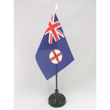 DRAPEAU DE TABLE NOUVELLE-GALLES DU SUD 15x10cm - PETIT DRAPEAUX DE BUREAU AUSTRALIEN - AUSTRALIE 10 x 15 cm pointe dorée