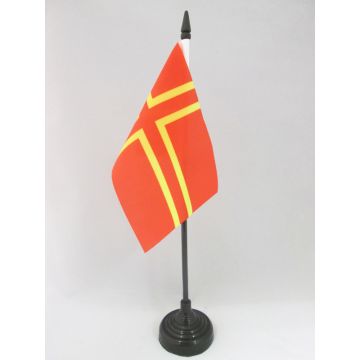 DRAPEAU DE TABLE NORMANDIE CROIX DE SAINT OLAF 15x10cm - PETIT DRAPEAUX DE BUREAU MOUVEMENT NORMAND 10 x 15 cm