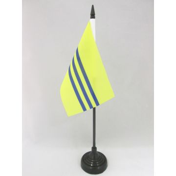 DRAPEAU DE TABLE RÉPUBLIQUE DE COCHINCHINE 1946-1954 15x10cm - PETIT DRAPEAUX DE BUREAU VIETNAM ANCIEN 10 x 15 cm