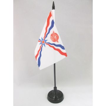 DRAPEAU DE TABLE ASSYRIE NOUVEAU 15x10cm - PETIT DRAPEAUX DE BUREAU ASSYRIEN 10 x 15 cm