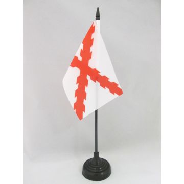 DRAPEAU DE TABLE DUCHÉ DE BOURGOGNE 15x10cm - PETIT DRAPEAUX DE BUREAU CROIX BOURGUIGNONNE 10 x 15 cm
