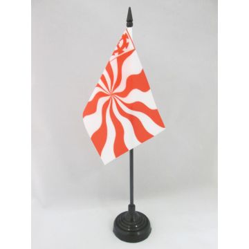 DRAPEAU DE TABLE RÉPUBLIQUE DE MULHOUSE 15x10cm - PETIT DRAPEAUX DE BUREAU PROVINCE FRANCE - ALSACE 10 x 15 cm