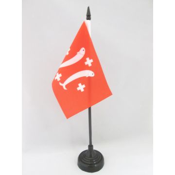 DRAPEAU DE TABLE PRINCIPAUTÉ DE SALM-SALM 15x10cm - PETIT DRAPEAUX DE BUREAU COMTÉ DE SALM - FRANCE 10 x 15 cm