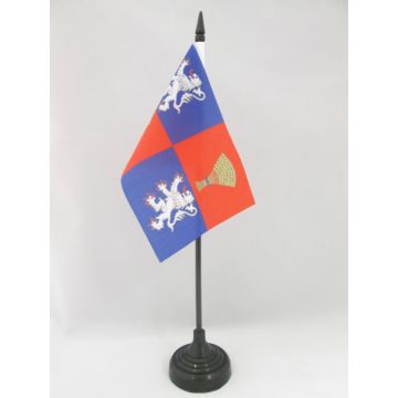 DRAPEAU DE TABLE PROVINCE DE GASCOGNE 15x10cm - PETIT DRAPEAUX DE BUREAU GASCON - FRANCE 10 x 15 cm