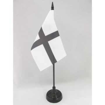 DRAPEAU DE TABLE BRETAGNE KROAZ DU 15x10cm - PETIT DRAPEAUX DE BUREAU BRETON - CROIX BRETONNE 10 x 15 cm