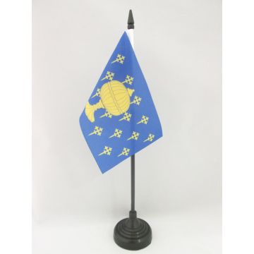 DRAPEAU DE TABLE ROYAUME DE GALICE 409-1833 15x10cm - PETIT DRAPEAUX DE BUREAU ROYAL GALICIEN - REINO DE GALICIA 10 x 15 cm