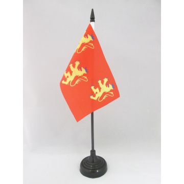 DRAPEAU DE TABLE DORDOGNE 15x10cm - PETIT DRAPEAUX DE BUREAU DÉPARTEMENT FRANÇAIS - AQUITAINE 10 x 15 cm