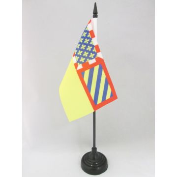 DRAPEAU DE TABLE CÔTE D\'OR 15x10cm - PETIT DRAPEAUX DE BUREAU DÉPARTEMENT FRANÇAIS - BOURGOGNE 10 x 15 cm