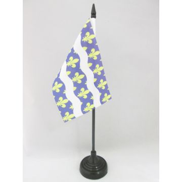 DRAPEAU DE TABLE SEINE-ET-MARNE 15x10cm - PETIT DRAPEAUX DE BUREAU DÉPARTEMENT FRANÇAIS - ÎLE-DE-FRANCE 10 x 15 cm