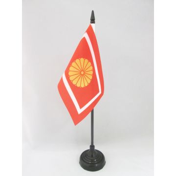 DRAPEAU DE TABLE PRINCE HÉRITIER DU JAPON KOTAISHI 15x10cm - PETIT DRAPEAUX DE BUREAU IMPÉRIAL JAPONAIS 10 x 15 cm