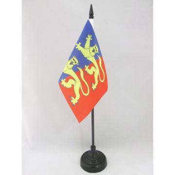 DRAPEAU DE TABLE MANCHE 15x10cm - PETIT DRAPEAUX DE BUREAU DÉPARTEMENT FRANÇAIS - NORMANDIE 10 x 15 cm