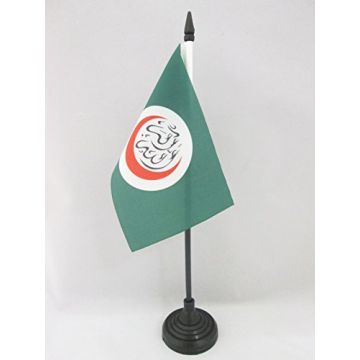 DRAPEAU DE TABLE ORGANISATION DE LA COOPÉRATION ISLAMIQUE 15x10cm - PETIT DRAPEAUX DE BUREAU MUSULMAN - OCI 10 x 15 cm
