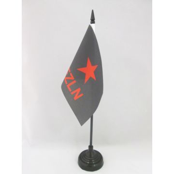 DRAPEAU DE TABLE MEXIQUE EZLN 15x10cm - PETIT DRAPEAUX DE BUREAU ARMÉE ZAPATISTE DE LIBÉRATION NATIONALE 10 x 15 cm