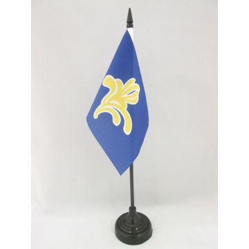 DRAPEAU DE TABLE BRUXELLES CAPITALE 15x10cm - PETIT DRAPEAUX DE BUREAU BRUXELLOIS 10 x 15 cm