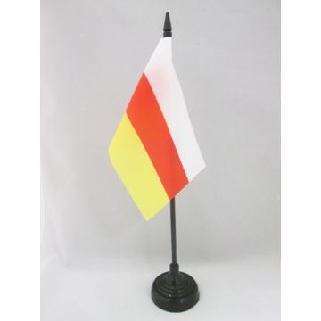 DRAPEAU DE TABLE OSSÉTIE DU SUD 15x10cm - PETIT DRAPEAUX DE BUREAU GÉORGIE 10 x 15 cm