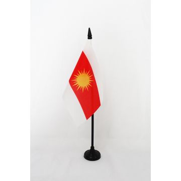 DRAPEAU DE TABLE YESIDI NOUVEAU 15x10cm - PETIT DRAPEAUX DE BUREAU YÉZIDISME 10 x 15 cm